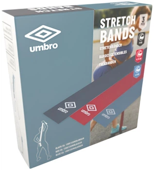 Еспандери стрічкові набір Umbro Stretch bands 3 шт (um-sb-blrdblk)