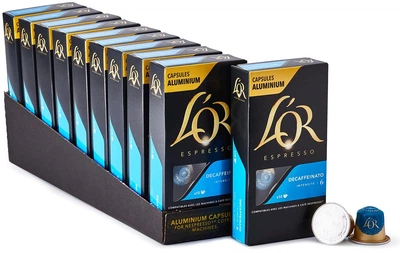 Набір кави в капсулах Nespresso L'OR Espresso Decaffeinato 100 шт Неспрессо Льор Без кофеїну