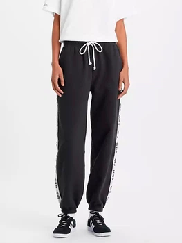 Спортивные штаны на флисе женские Levi`s 199784909 2XL Черные (1159825802)
