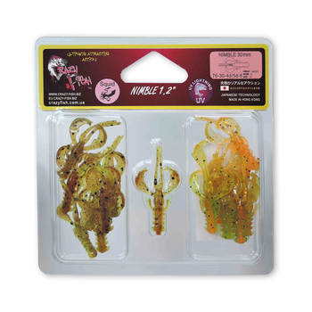 Силиконовая приманка Crazy Fish Nimble 1.2" 76-30-4d/5d-6 кальмар,76-30-4d/5d-6