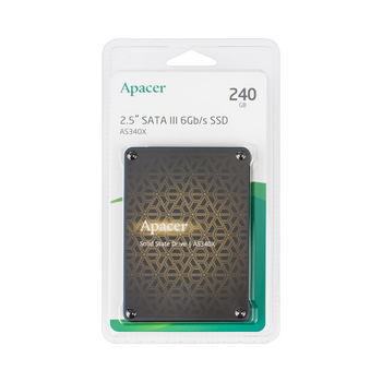 Жорсткий диск 2.5" SSD 240Gb Apacer AS340X Series, AP240GAS340XC-1, TLC, SATA-III 6Gb/s, зап/чт. - 520/550мб/с (2270246)