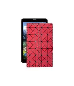 Чохол з екошкіри для планшету Bravis NB851 8 3G Червоний ромб
