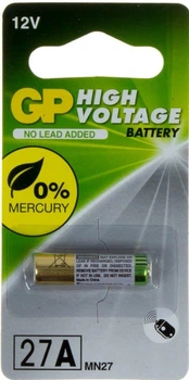 Батарейка щелочная GP A27 27A MN27 12V 1 шт (151)