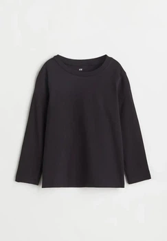 Реглан черный однотонный H&M 98-104см (400099357)