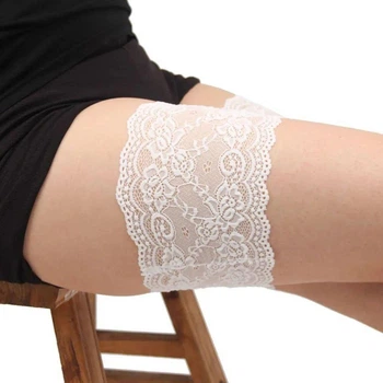 Бандолетки женские подвязки кружевные белые C (46/54)