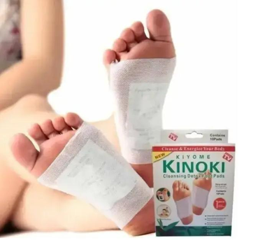 Тканевый пластырь для детоксикации Kinoki 9073 Cleansing Detox Foot Pads, быстрое выведение токсинов