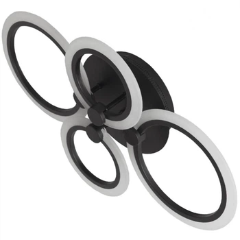 Люстра LED Светодиодный светильник AI 74 BK с пультом ДУ 74 W Чорный