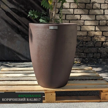 Вазон бетонный RealBeton Клио В600мм х Д470мм коричневый