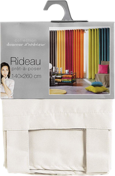 Штора на підтяжках Douceur d'interieur Essentiel 140 x 260 см бежева (3574386005234)