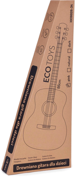 Детская деревянная гитара EcoToys розовая HX18026-34 PINK (5905817004379)