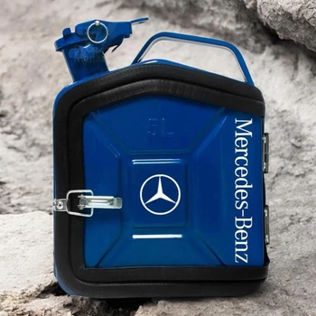 Подарочный набор для мужчин канистра бар 5л (синяя) с надписью "Mercedes"