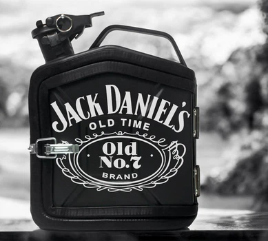 Подарочный набор для мужчин канистра бар 5л (чёрная) с надписью "Jack Daniel's"