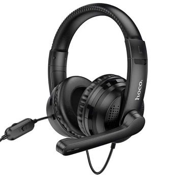 Ігрові навушники з мікрофоном Hoco W103 Magic tour (AUX / USB дротові, з оголов'ям) - Чорні