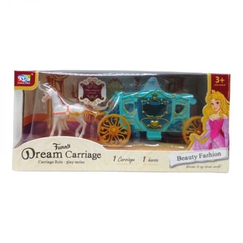 Игровой набор карета с лошадкой KAIDILONG Dream Carriage 6x20x7 см пластиковый набор для девочек Разноцветная сказочная игрушка