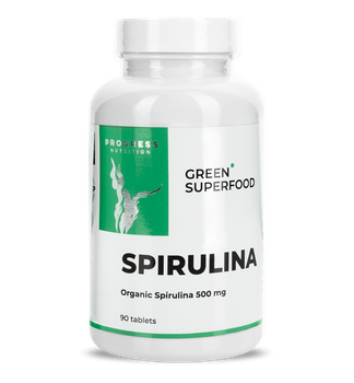 Спіруліна Progress Nutrition Spirulina 500 mg, 90 таблеток