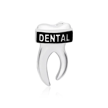 Брошка-значок унісекс BROCHE біжутерія Медицина Зуб Dental срібляста BRGV113140