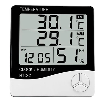 Термогігрометр (0...+50°C, 10-99%) з виносним датчиком (термопара: -50 +70°C) UFT HTC-2