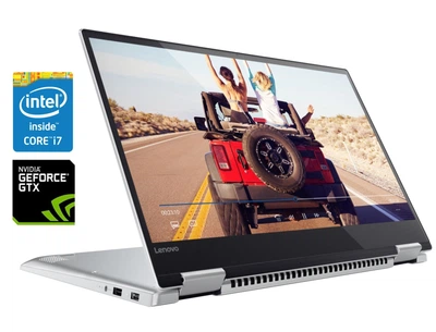 Игровой ноутбук-трансформер Б-класс Lenovo Yoga 720-15IKP / 15.6" (3840x2160) IPS Touch / Intel Core i7-7700HQ (4 (8) ядра по 2.8 - 3.8 GHz) / 16 GB DDR4 / 512 GB SSD NVMe / nVidia GeForce GTX 1050, 2 GB GDDR5, 128-bit / WebCam б/у