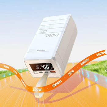 Повербанк 100W з швидкою зарядкою 60000 mAh для ноутбука повербанк Remax RPP-650 Quick Charge для дому powerbank з Power Delivery для телефона павер банк pawerbank для планшета