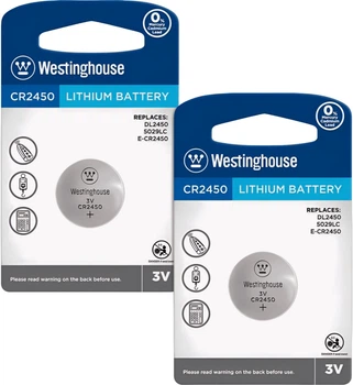 Батарейки літієві Westinghouse Lithium CR2450 blister-1, 2 шт/уп (746020705180)