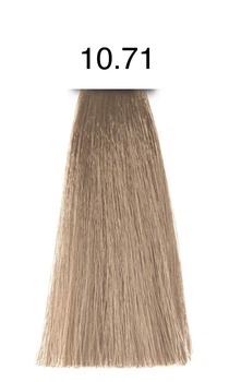 Безаммиачный гель-крем краска для волос pH Argan&Keratin 10.71 платиновый блондин бежевый холодный,100 мл