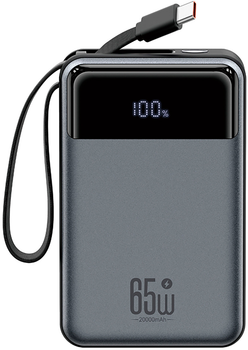 УМБ XO PR267 20000 mAh USB-C/USB-А порт USB-C кабель (PR267.grey)