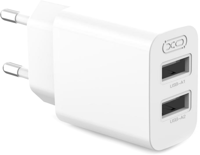 Мережевий зарядний пристрій XO QC09 Dual USB-A 2.4A Charger (XO-QC09)