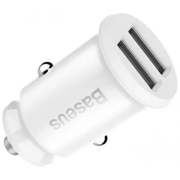 Автомобільний зарядний пристрій Baseus Grain 3.1A 2USB (CCALL-ML02) White