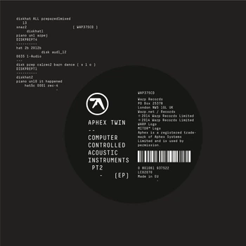Виниловая пластинка Aphex Twin Computer Controlled Acoustic Instruments Pt 2