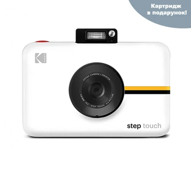 Камера моментальной печати Kodak Step Touch с LCD Display и Bluetooth White + Набор бумаги в Подарок