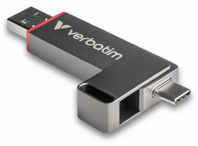 Подвійний флеш-накопичувач Verbatim 512ГБ QuickStick USB-C/USB-A (32042)