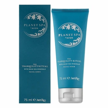 Скраб для обличчя «Секрет Безтурботності» Avon Planet Spa The Tranquility Ritual With Dead Sea Minerals Facial Scrub з мінералами мертвого моря 75 мл