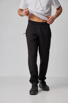 Спортивные брюки мужские батал 3XL черные (М92.2)