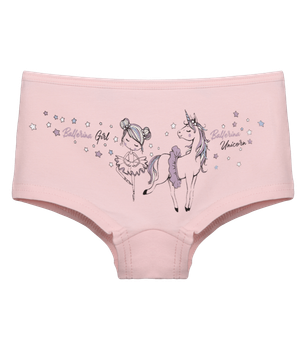 Детские трусы шортики для девочки с принтом Ballerina - Donella - 4671PB46 - 122-128 см - Персиковый
