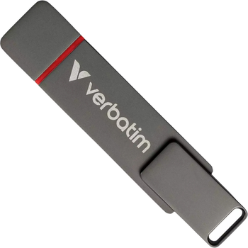 Флеш память USB Verbatim Dual QuickStick 256GB USB 3.2 Gen1 + Type-C Grey (32041)