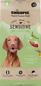 Сухой корм для взрослых собак Chicopee CNL Dog Adult Sensitive Duck & Rice с уткой и рисом