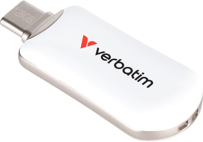 Флеш память USB Verbatim Plectra 128GB USB Type-C White (30229)