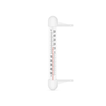 Віконний термометр (від -50 °C до +50 °C) 18 см білий