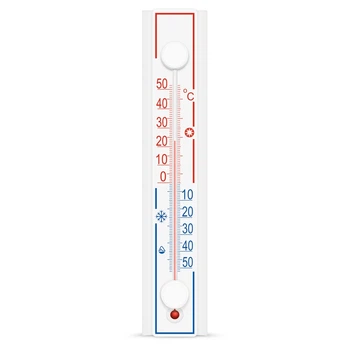 Оконный термометр "Солнечная парасолька. Стандарт" (от -50 °C до +50 °C) 22 см с липучкой (СП 300158)