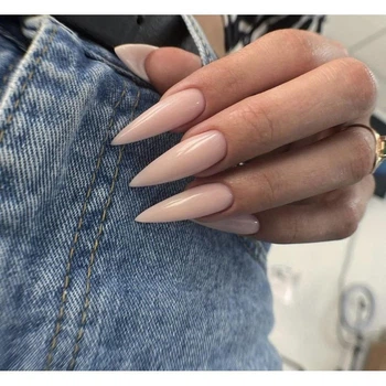Накладные ногти Nail нюдовые, стилет, длинные, 24 шт