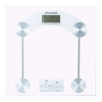 Весы напольные электронные Kamille 28*28*3,2cm білі