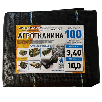 Агротекстиль для мульчирования градок Shadow 100 г/м² 3,4 х 10 м черный (Niz16434)