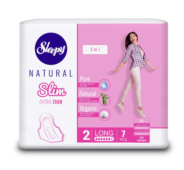 Гігієнічні прокладки Sleepy Slim Long-2 280 мм 7 шт