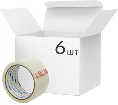 Набір клейкої стрічки Buromax 48 мм х 45 м х 45 мкм Прозора 6 шт (BM.7011-00)