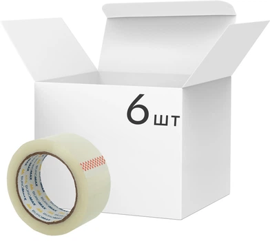 Набір клейкої стрічки Buromax 48 мм х 90 м х 45 мкм Прозора 6 шт (BM.7025-00)
