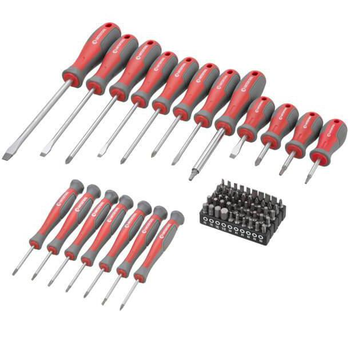 Набор отверток Intertool 70 ед с битами насадками SL PH PZ Torx Hex S прорезиненные ручки Cr-V сталь (000078619)