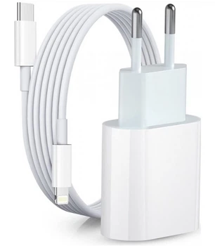 Швидка зарядка для iphone комплект кабель Type-C Lighting Блок живлення 20W 11/12 pro max/13 fast charger