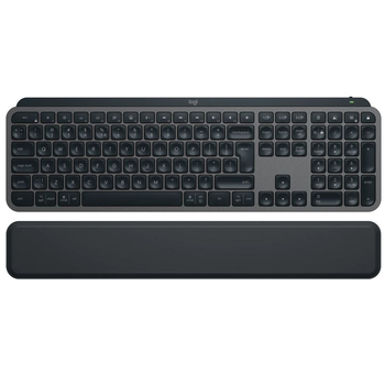 Клавиатура беспроводная Logitech MX Keys S Plus Palm Rest Graphite (920-011589) Store