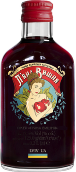 Ликер Пьяная Вишня 17.5% 0.2 л (4820094253672)