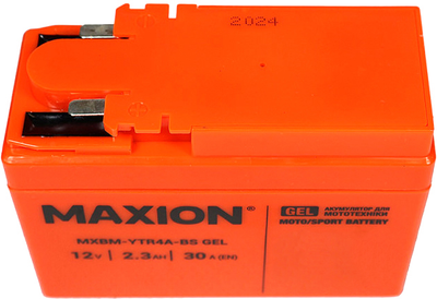 Мото аккумулятор Maxion YTR4A-BS GEL 12 В 2.3 А/час 30 A (4820219074182)